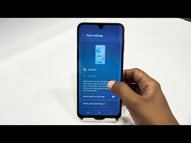 How to Customize Quick Settings Panel on Samsung A14