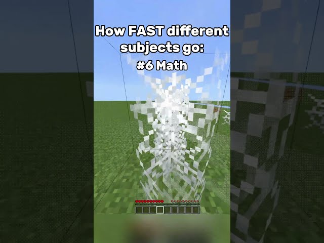 How FAST different subjects go: #minecraft #gaming #funny