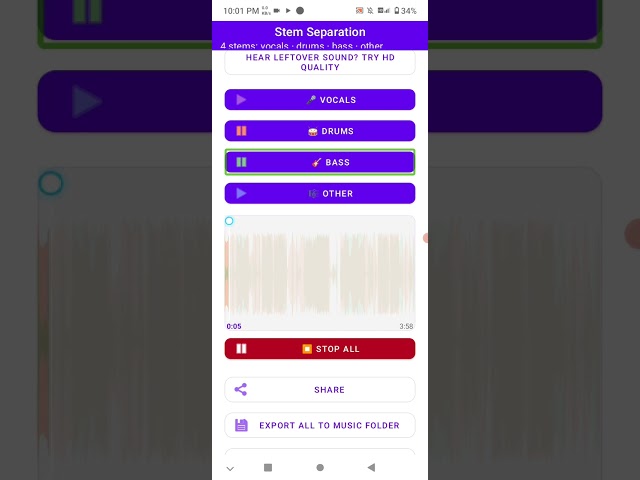 AI powerful stemps separator high level separation incredible features 100%accessible and useful 🔥🔥🔥