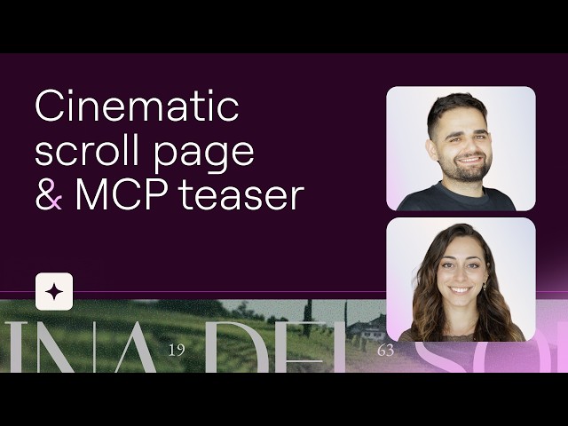 Generate a cinematic scroll page + Elementor MCP teaser (webinar replay)