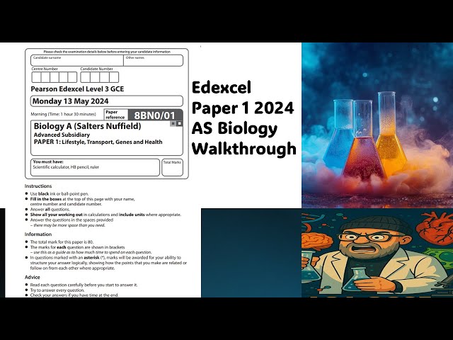 Edexcel Biology A Level paper 1 AS 2024 Walkthrough
