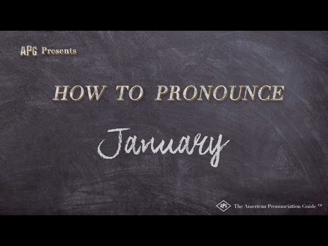 How to Pronounce January (Real Life Examples!)