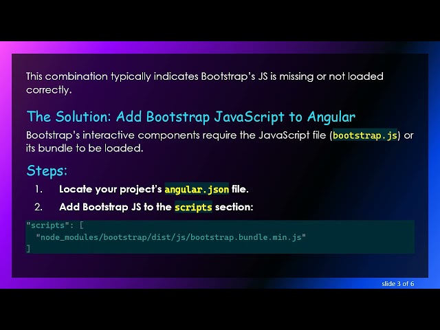Fixing Bootstrap 5 Modal Not Showing in Angular by Adding bootstrap.js Script