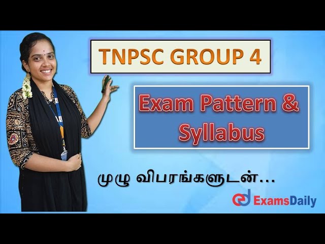 TNPSC Group 4 Exam Pattern & Syllabus(NEW)