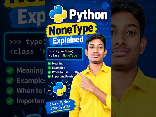 Python None Type Explained | Python None Explained with Example #shorts