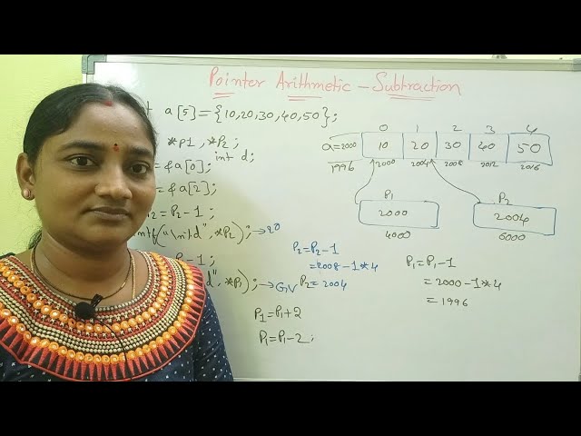 C Language || Pointers in C || Part-6: Pointer Subtraction in C || Telugu Scit Tutorial