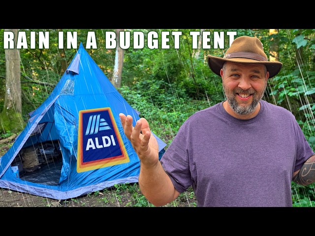 Rain Camping in Budget ALDI Tent