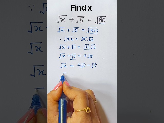 Square Root ✔️✍️. Math hacks 🤯 step-by-step solution ✍️😎.#maths #viral #ytshorts #trainding #short