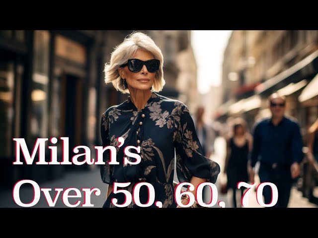 Italian Street Style, What People Over 50, 60 and 70 Wear in Milan in 2023 on a Rainy Day 🇮🇹 ☔✨