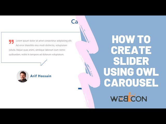 Owl carousel - How to make a responsive slider with Owl Carousel -2020