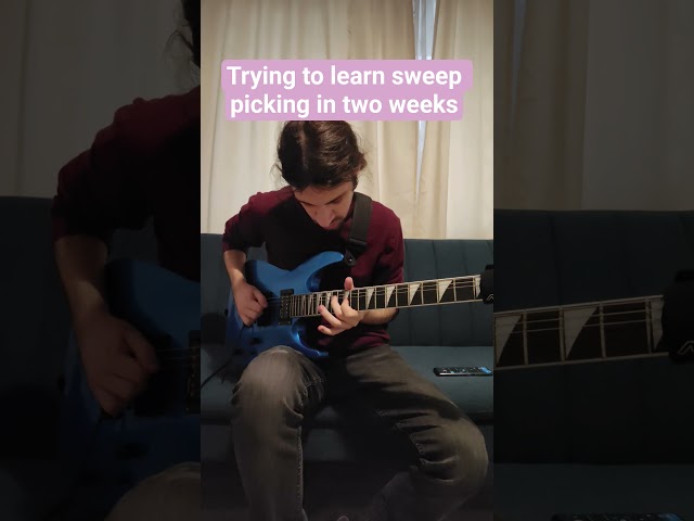 Day 6 of Trying to Learn Sweep Picking #shorts