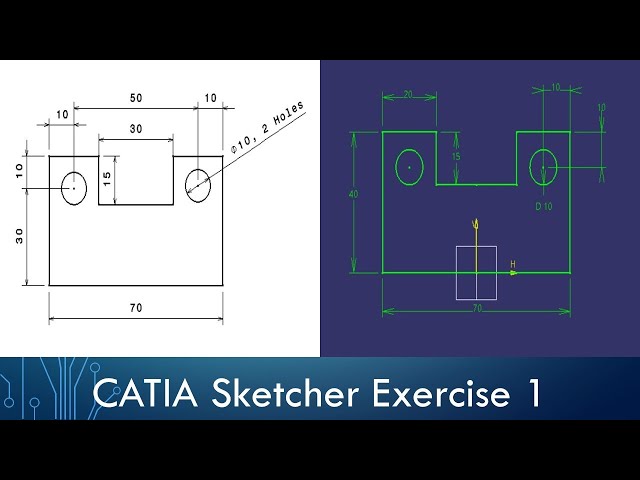 CATIA Sketcher Exercise - Sketch 1