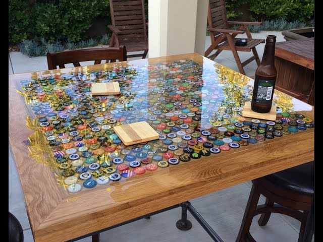 Bottle Cap table using 625 beer bottle tops!
