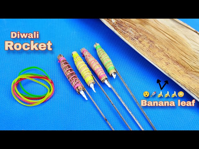 New, Diwali rocket, made from banana leaf🚀😳How to make rocket | Diwali Rocket | 2025