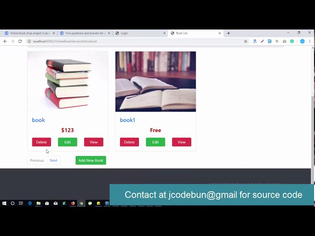 Online Book store project in java with source code using eclipse