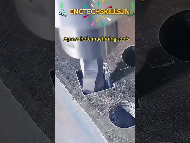 Square Hole Machining Tool | CNC Milling Process #viral #foryou #shorts