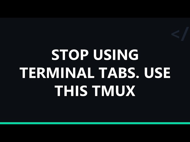 Stop Using Terminal Tabs. Use This Tmux Workflow Instead.