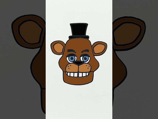How to draw Freddy Fazbear FNAF #shortsvideo #drawing #art #shorts