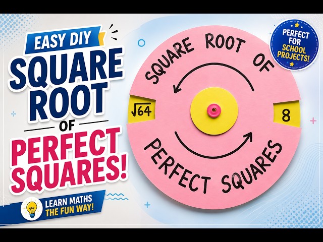 Square Root Working Model for School Exhibition | Maths TLM For Students | Easy Maths Project model