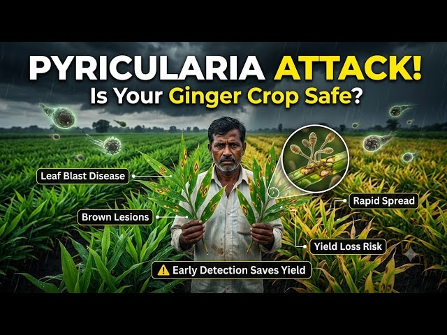 Pyricularia Disease in Ginger | Symptoms, Causes, Prevention & Complete Management Guide