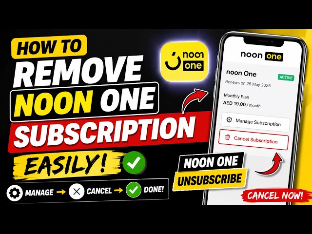 How To Remove Noon One Subscription EASILY | Noon one unsubscribe | Noon One Subscription Cancel
