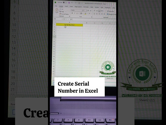 Create Serial Number in Excel! #exceltips #microsoftexcel