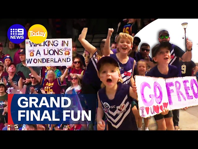 Dockers and Lions prepare to go head to head in AFL Grand Final | 9 News Australia