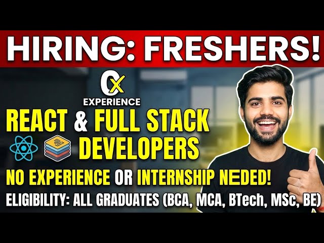 React Developer & Full Stack Developer Hiring 2026 | Direct Apply Links Included | Latest IT Jobs