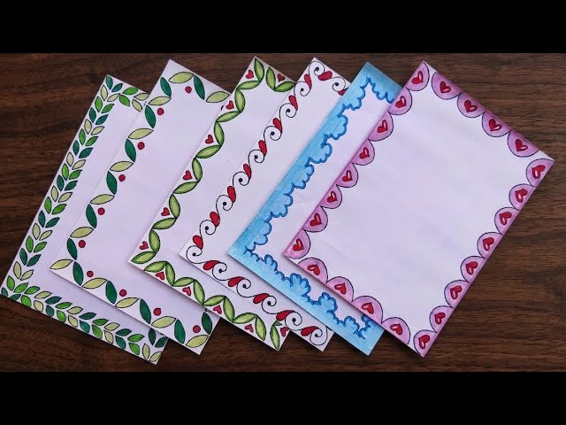 6 Borders for Project File/ Project and Assignment decoration ideas 