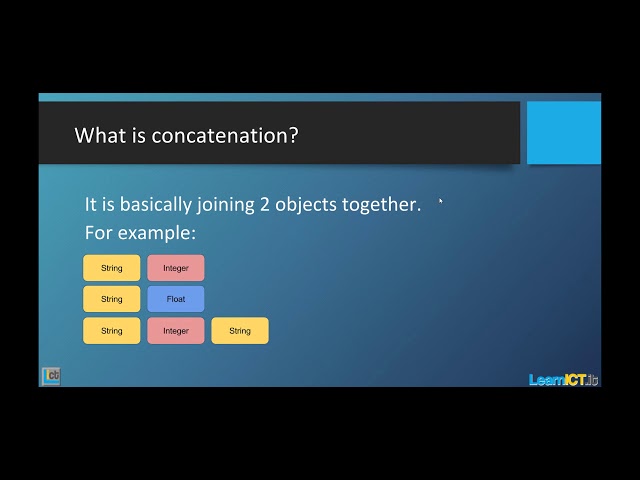 4. Concatenation (Python in 60 seconds or less series)
