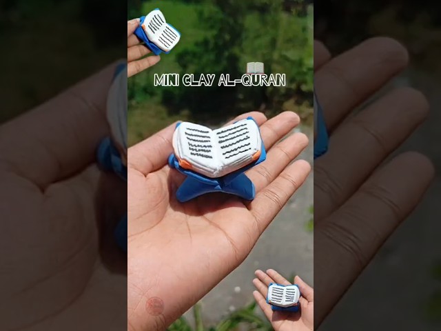 How to Make a Mini Clay Al-Quran 📖 | Cute & Easy Islamic DIY #shorts #diy  @AfriNahiD #art