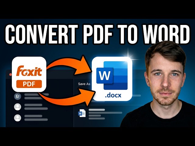 How to Convert a PDF to Word in Foxit (Complete Guide)