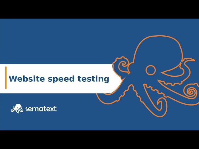 Website speed optimization techniques with Sematext