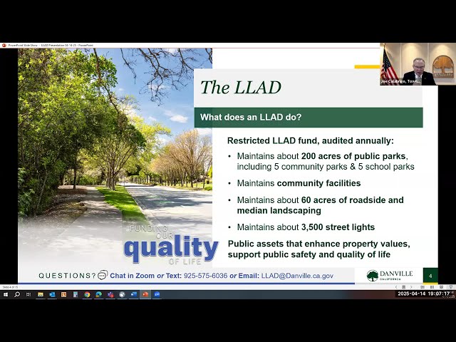 LLAD Community Meeting, April 14, 2025