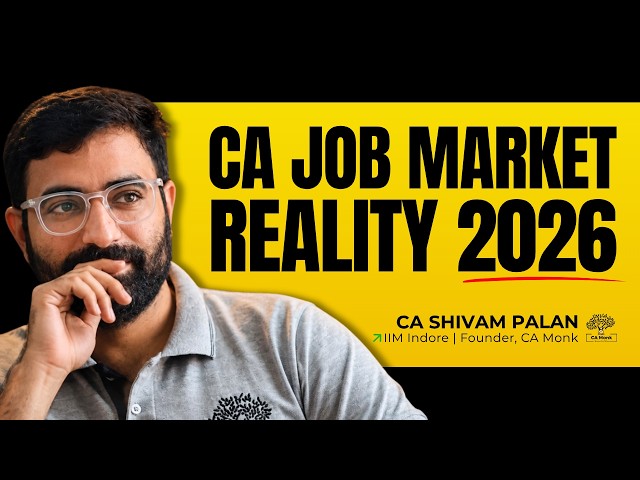 CA Job Market Reality 2026: The Truth Every CA Student Must Know 😱