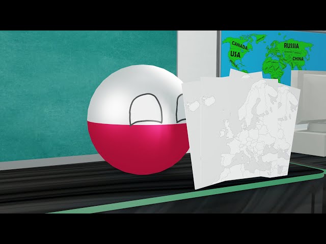 Countryballs School: Map of Europe Test 3D Animation