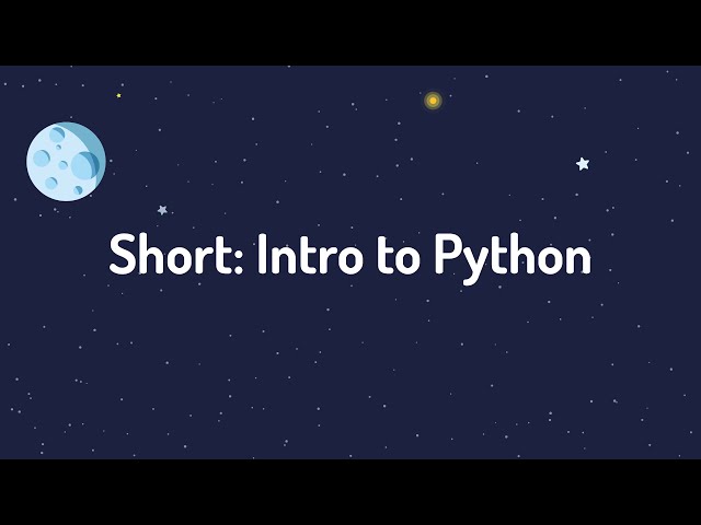 Short 1 - Intro to Python