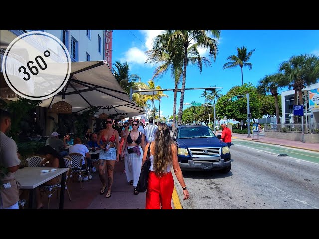 360° Ocean Drive , Spring Break Walking Virtual Travel Tour , Miami Beach FL , March 2026