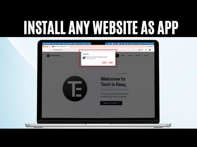 How To Install Any Website as App on Mac