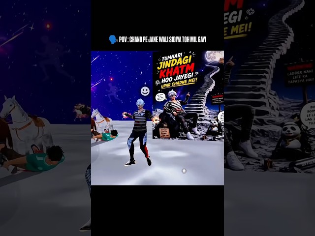 Chand Pe Jane Wali Sidiya Mil Gayi 🪜🌝🗺️ VIP GAMERS #craftland #galaxy #freefire #ytshorts #shorts