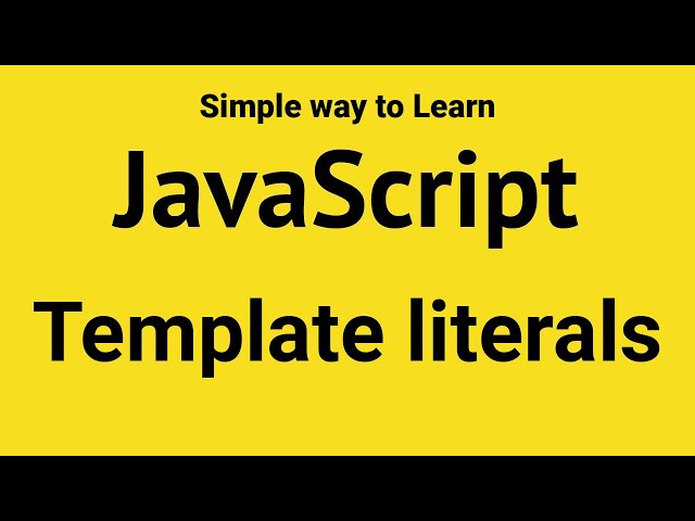 JavaScript Template literals #javascript  #javascriptengineer  #