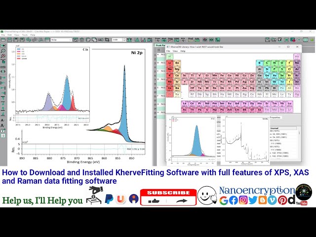 How to download, install do fitting of XPS data & their peak analysis using Kherve Fitting Software