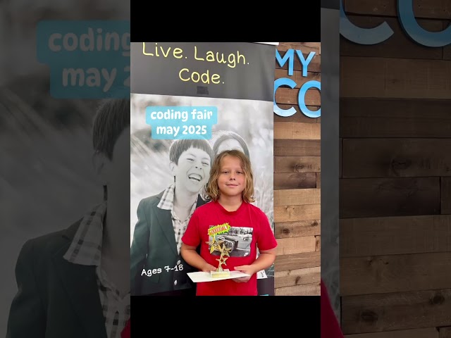Coding Fair winners received a trophy and cash prize! #austinfamilies #stemeducation #scratch