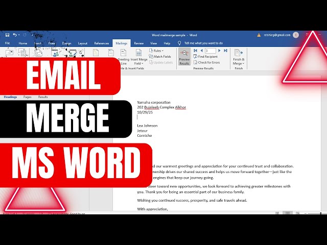 Paano Gumawa ng Email Merge sa MS Word | Step-by-Step Tagalog Tutorial 2025