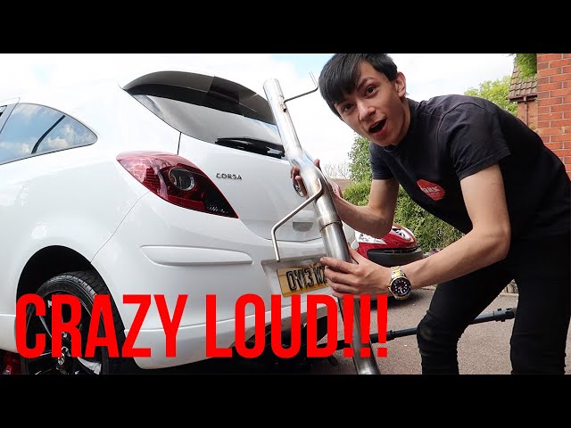 VAUXHALL CORSA GETS A NEW EXHAUST!?! **LOUD AF!**
