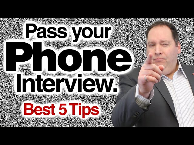 How To Pass Your Screening PHONE INTERVIEW (with former CEO)