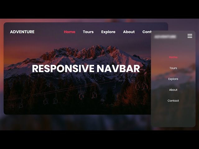 Making a Responsive Navbar in HTML & CSS - Explained from A to Z with Menu Hamburger