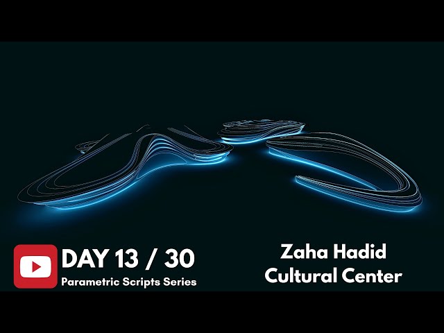 Day 13 of 30 Scripts Series — Zaha Hadid Cultural Center | Organic SubD Modeling in Rhino
