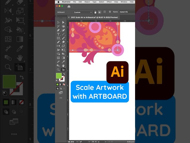 NEW Scale Art w Artboard in Illustrator #adobeillustrator #illustrator #illustratortutorial #resize