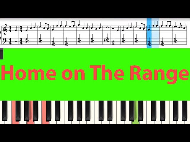 How to play Easy Piano Songs for Beginners : Home On The Range - Free Tutorial with Music Notes